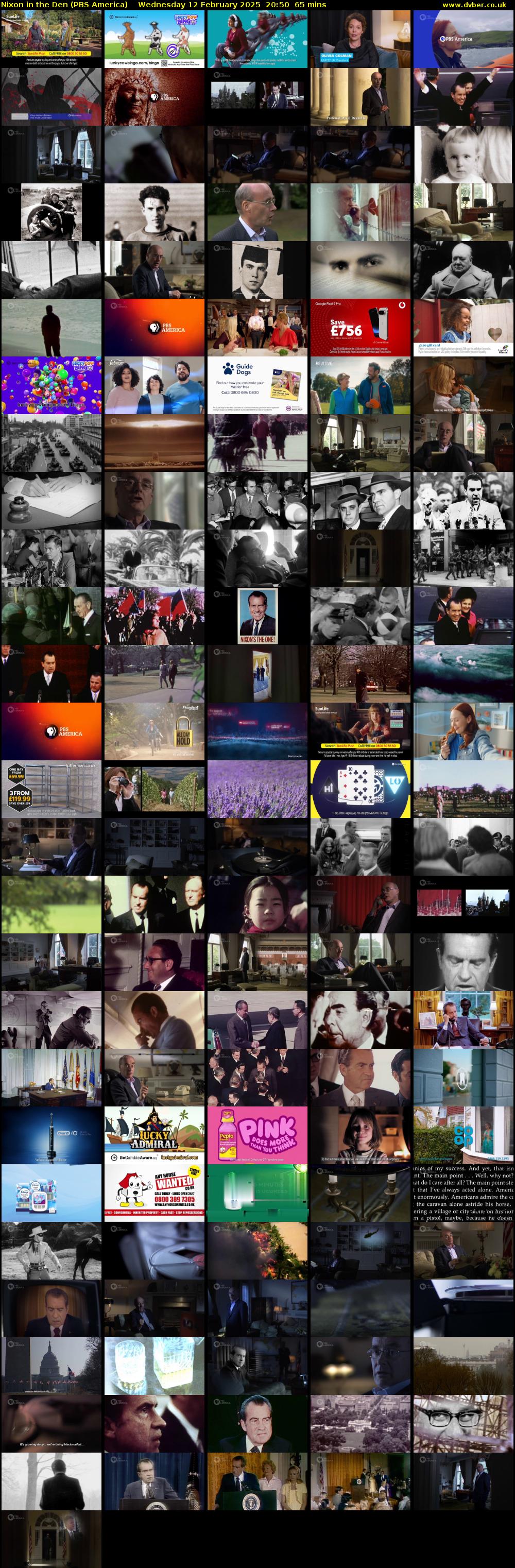 Nixon in the Den (PBS America) Wednesday 12 February 2025 20:50 - 21:55