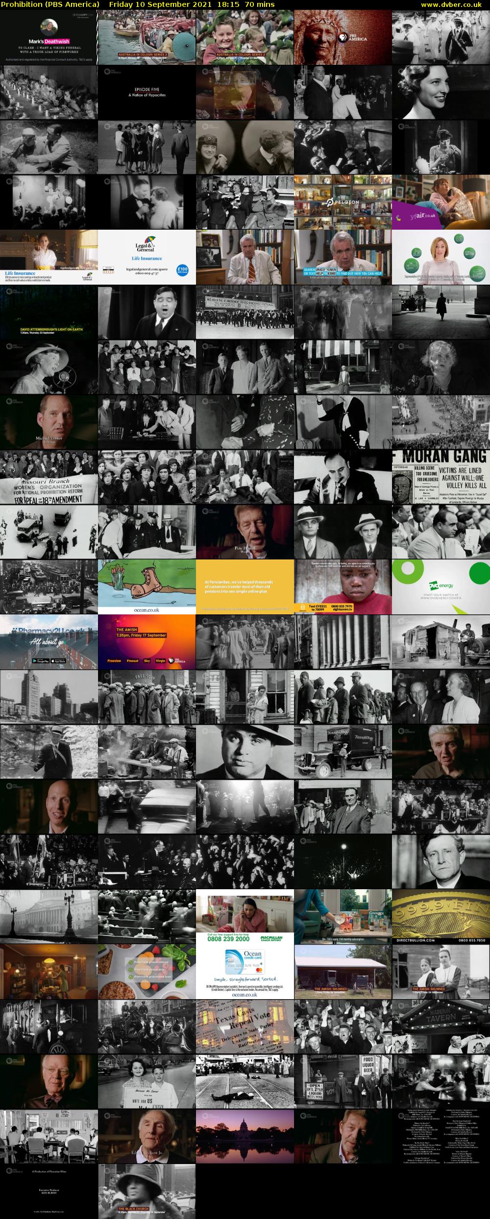 Prohibition (PBS America) Friday 10 September 2021 18:15 - 19:25
