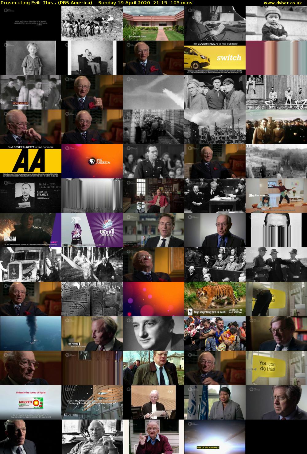 Prosecuting Evil: The... (PBS America) Sunday 19 April 2020 21:15 - 23:00