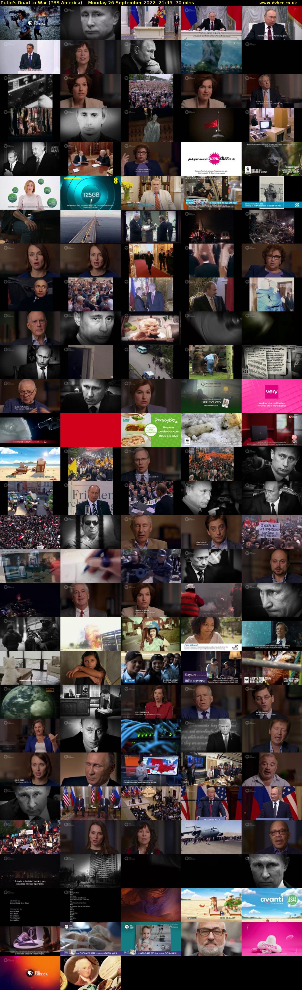 Putin's Road to War (PBS America) Monday 26 September 2022 21:45 - 22:55
