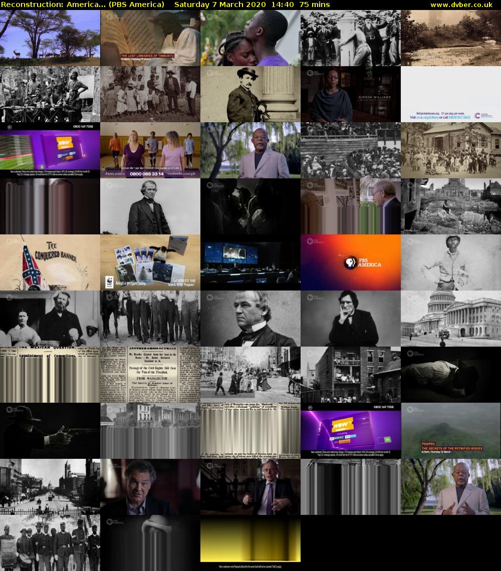 Reconstruction: America... (PBS America) Saturday 7 March 2020 14:40 - 15:55