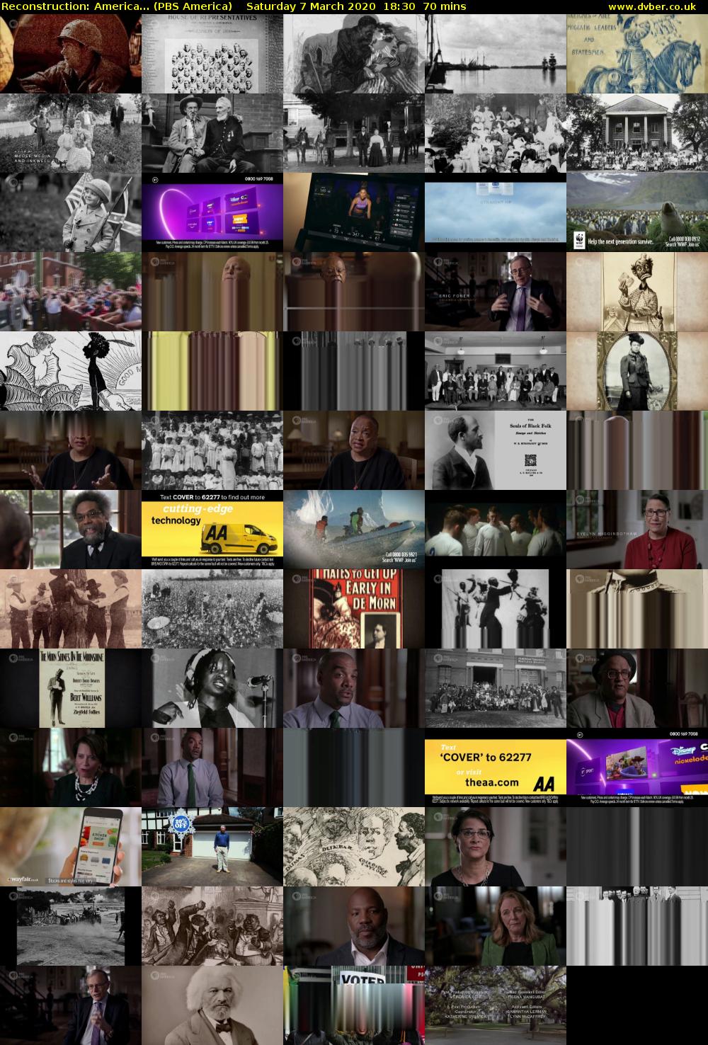 Reconstruction: America... (PBS America) Saturday 7 March 2020 18:30 - 19:40