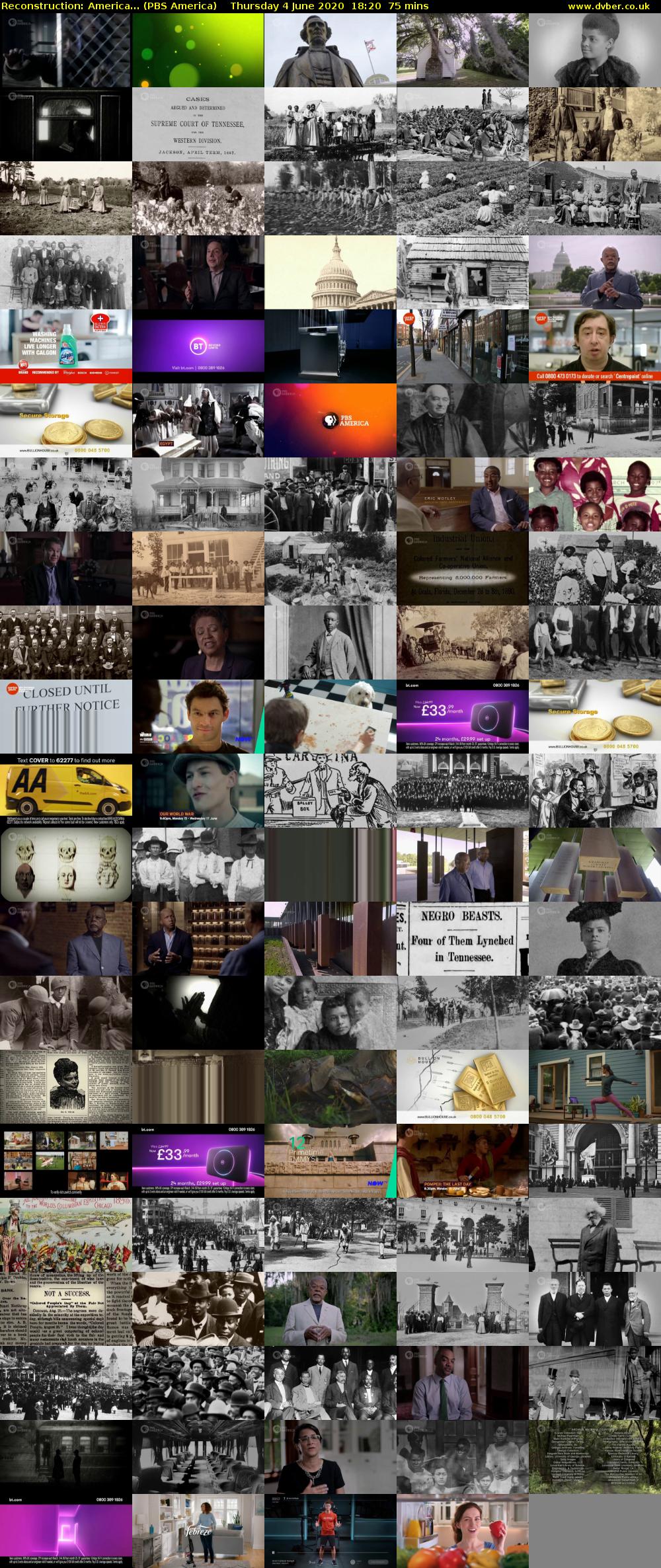 Reconstruction: America... (PBS America) Thursday 4 June 2020 18:20 - 19:35