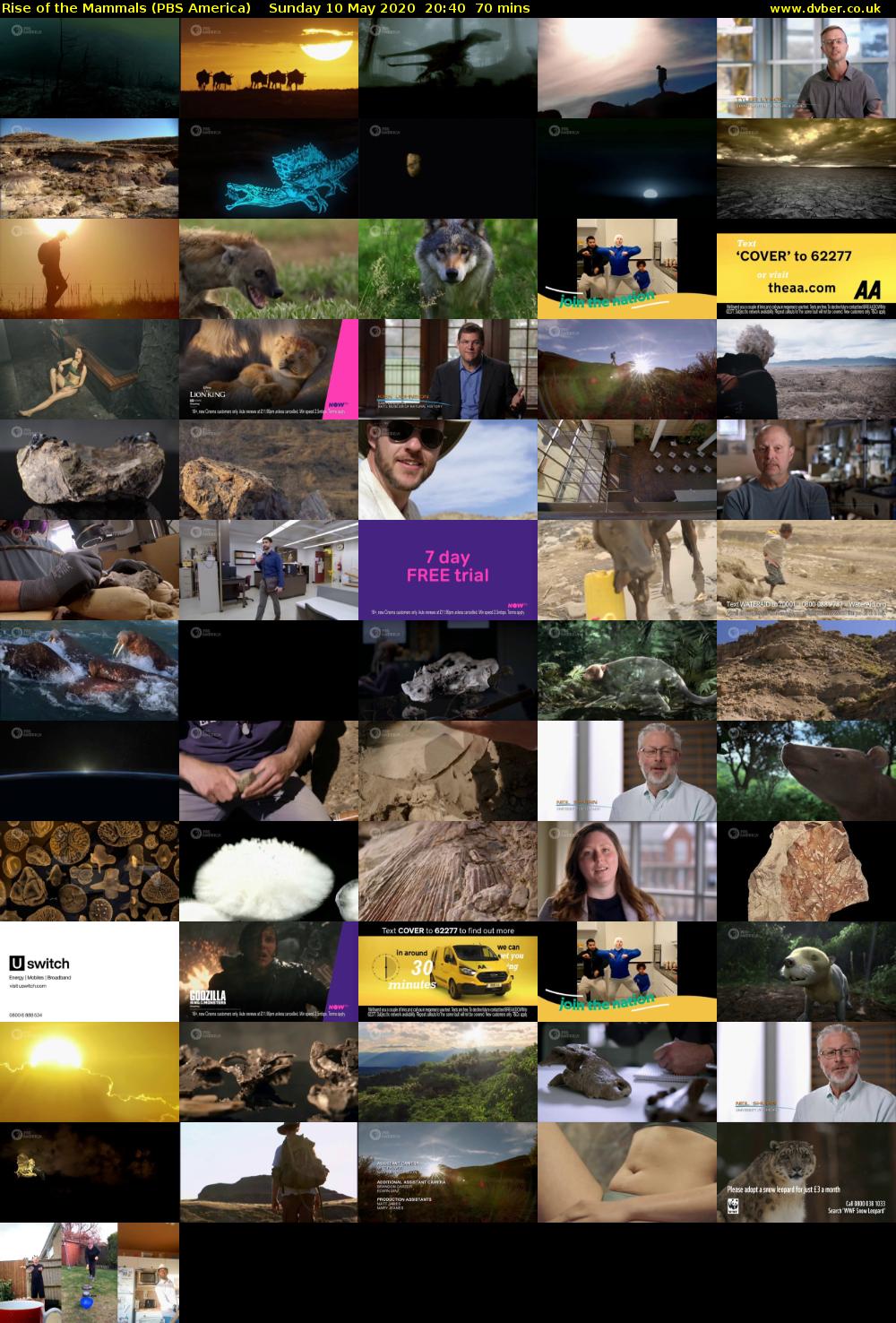 Rise of the Mammals (PBS America) Sunday 10 May 2020 20:40 - 21:50