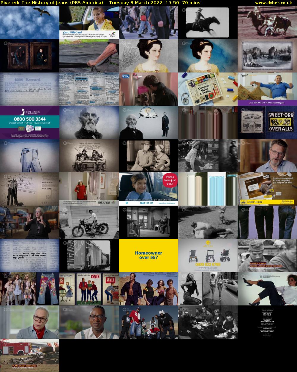 Riveted: The History of Jeans (PBS America) Tuesday 8 March 2022 15:50 - 17:00