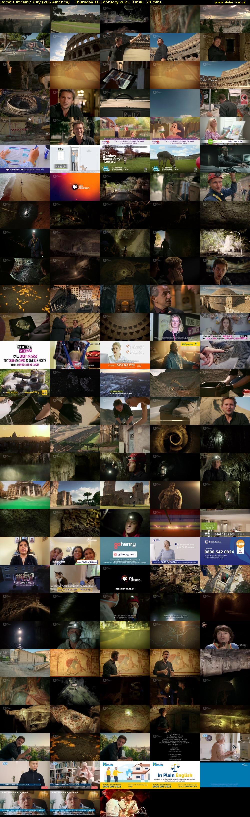 Rome's Invisible City (PBS America) Thursday 16 February 2023 14:40 - 15:50