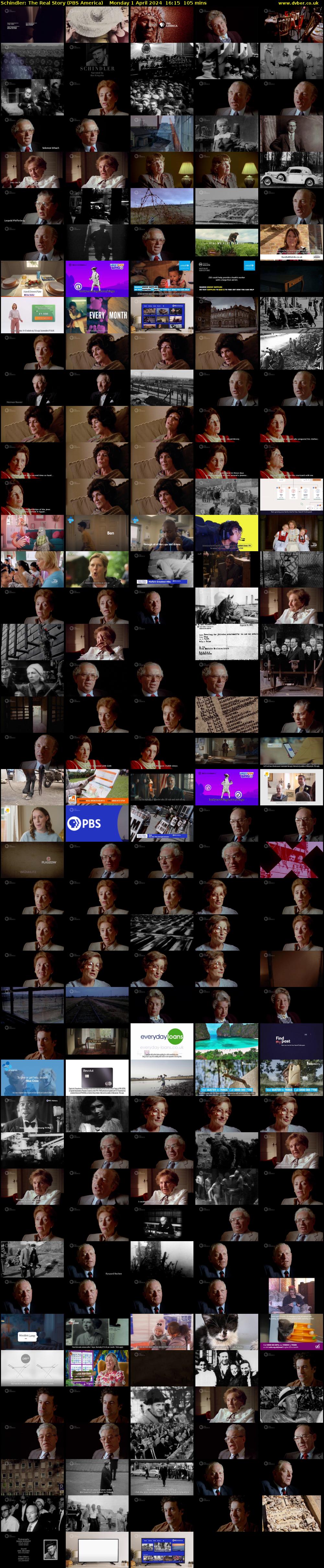 Schindler: The Real Story (PBS America) Monday 1 April 2024 16:15 - 18:00