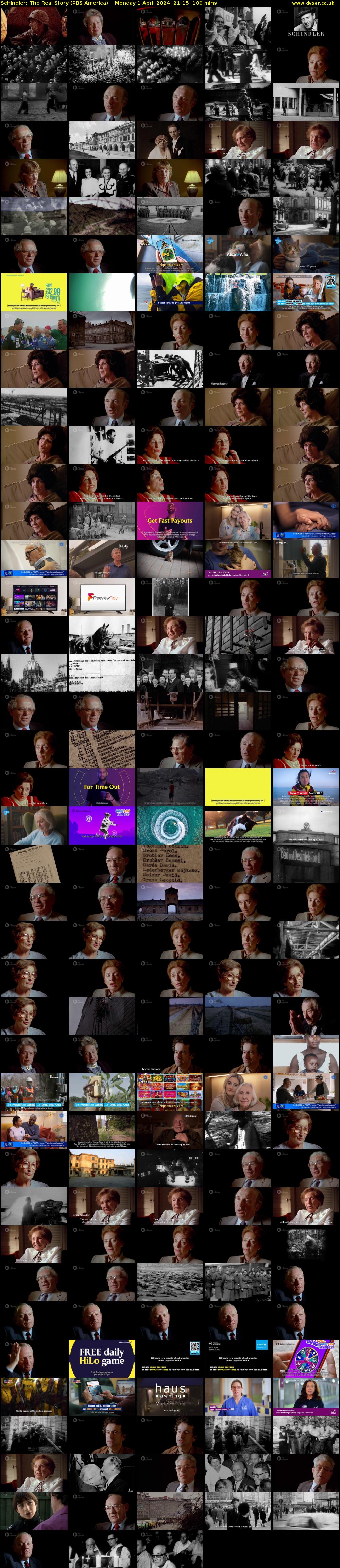 Schindler: The Real Story (PBS America) Monday 1 April 2024 21:15 - 22:55