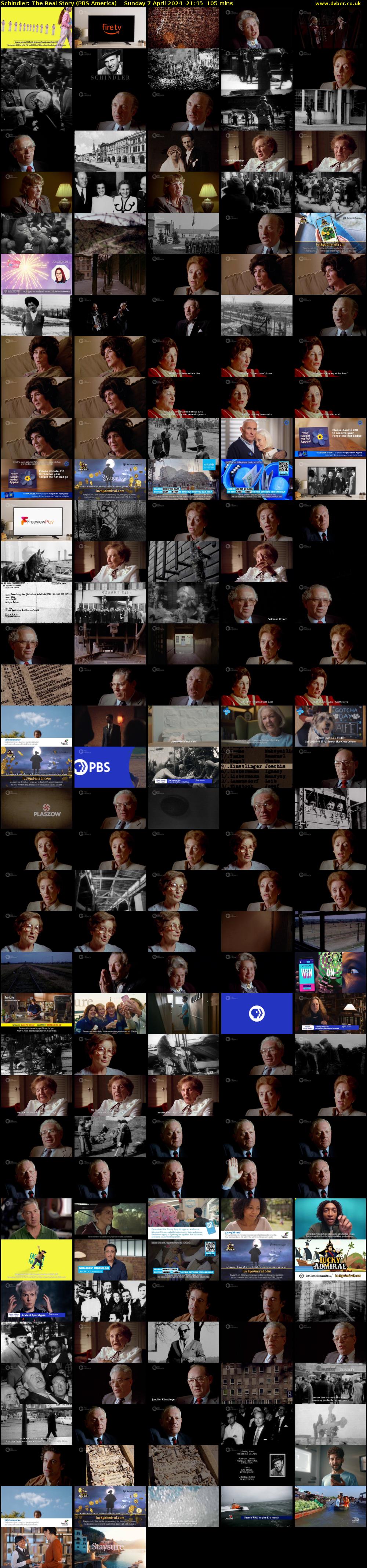 Schindler: The Real Story (PBS America) Sunday 7 April 2024 21:45 - 23:30