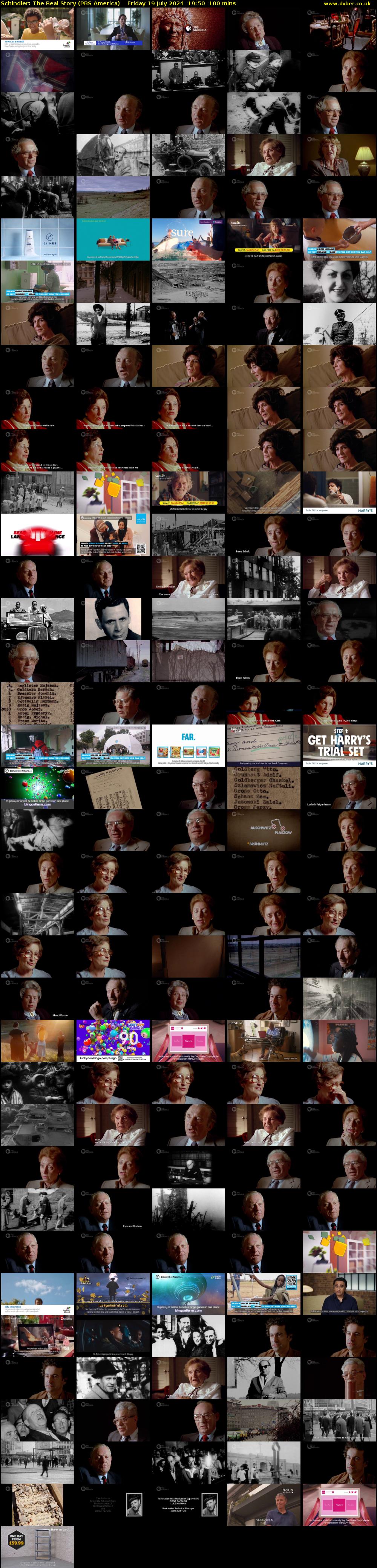 Schindler: The Real Story (PBS America) Friday 19 July 2024 19:50 - 21:30