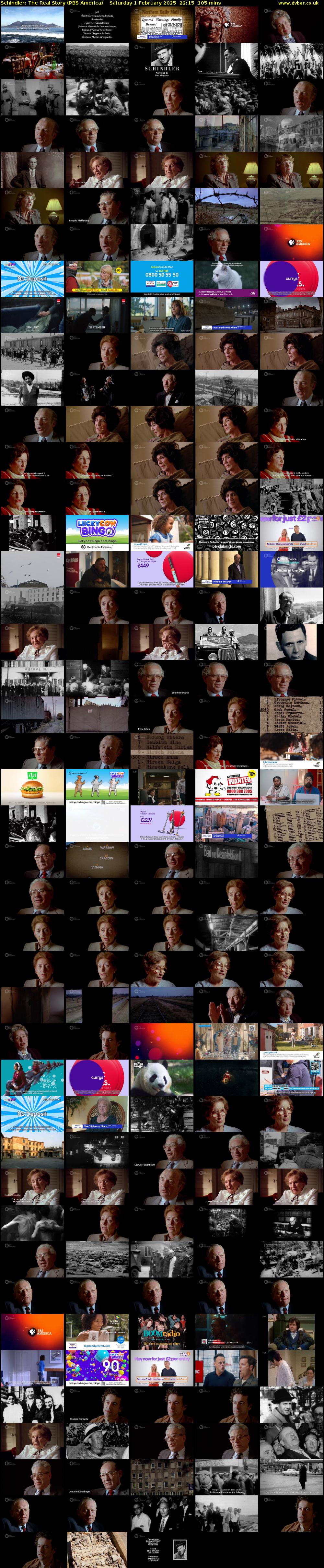 Schindler: The Real Story (PBS America) Saturday 1 February 2025 22:15 - 00:00