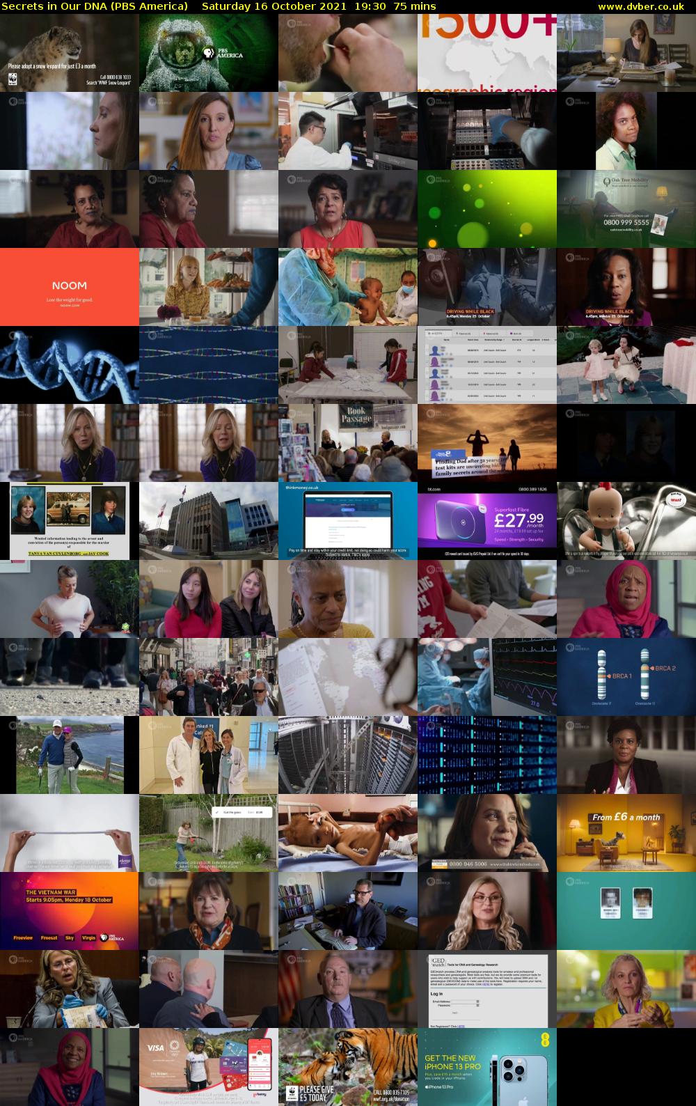 Secrets in Our DNA (PBS America) Saturday 16 October 2021 19:30 - 20:45