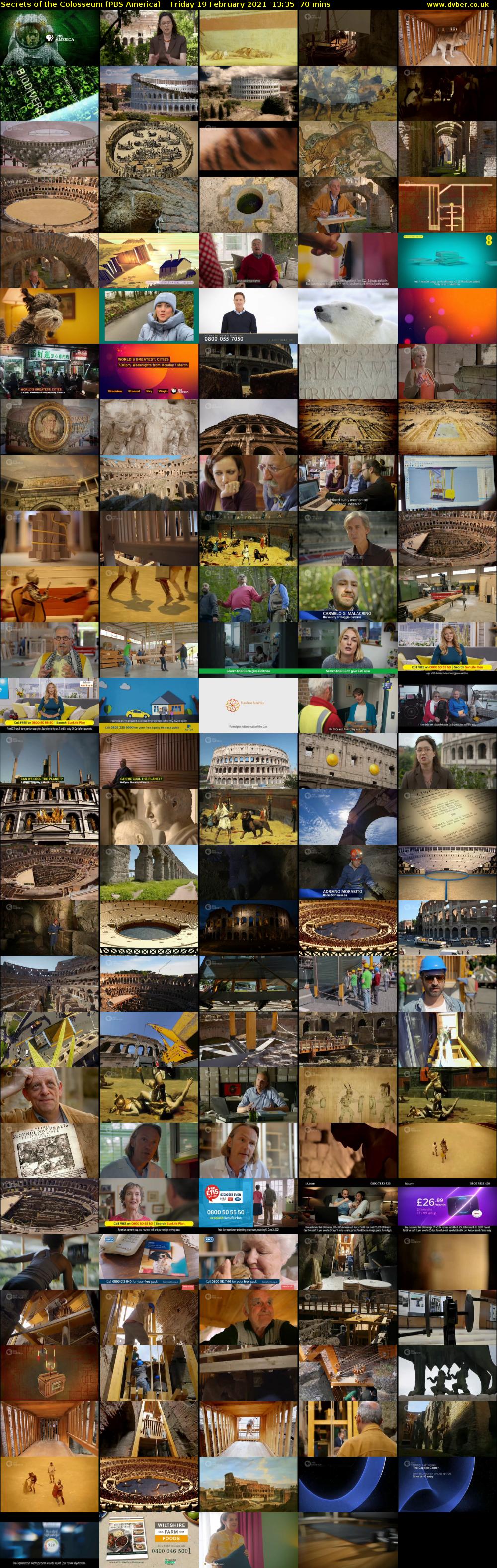 Secrets of the Colosseum (PBS America) Friday 19 February 2021 13:35 - 14:45