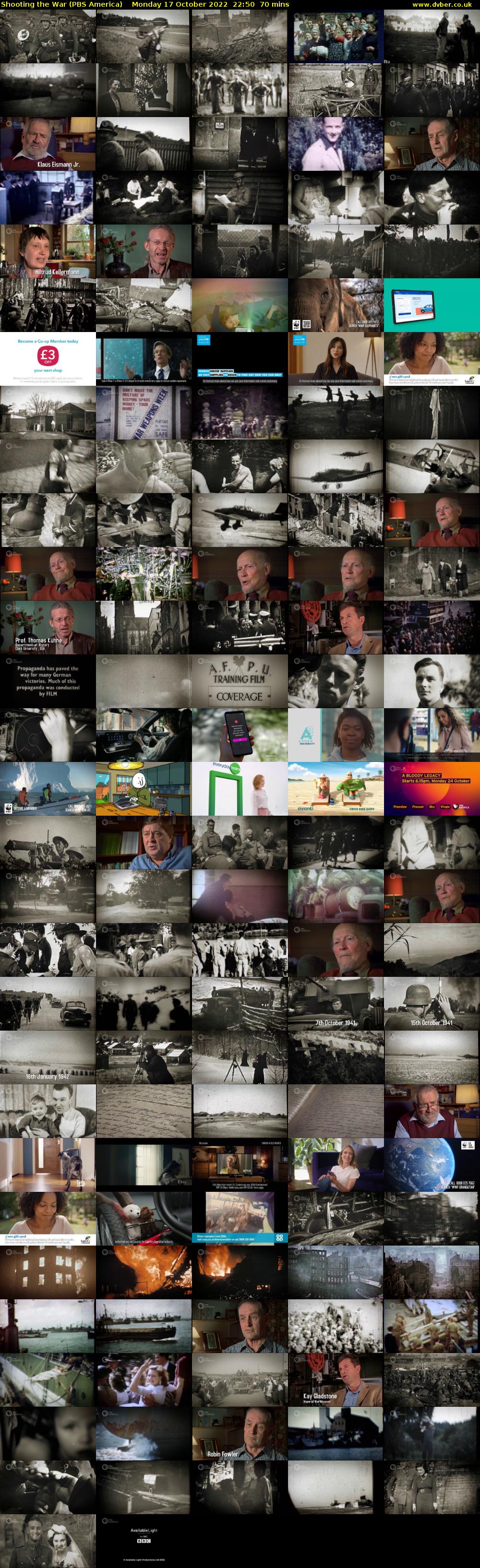 Shooting the War (PBS America) Monday 17 October 2022 22:50 - 00:00