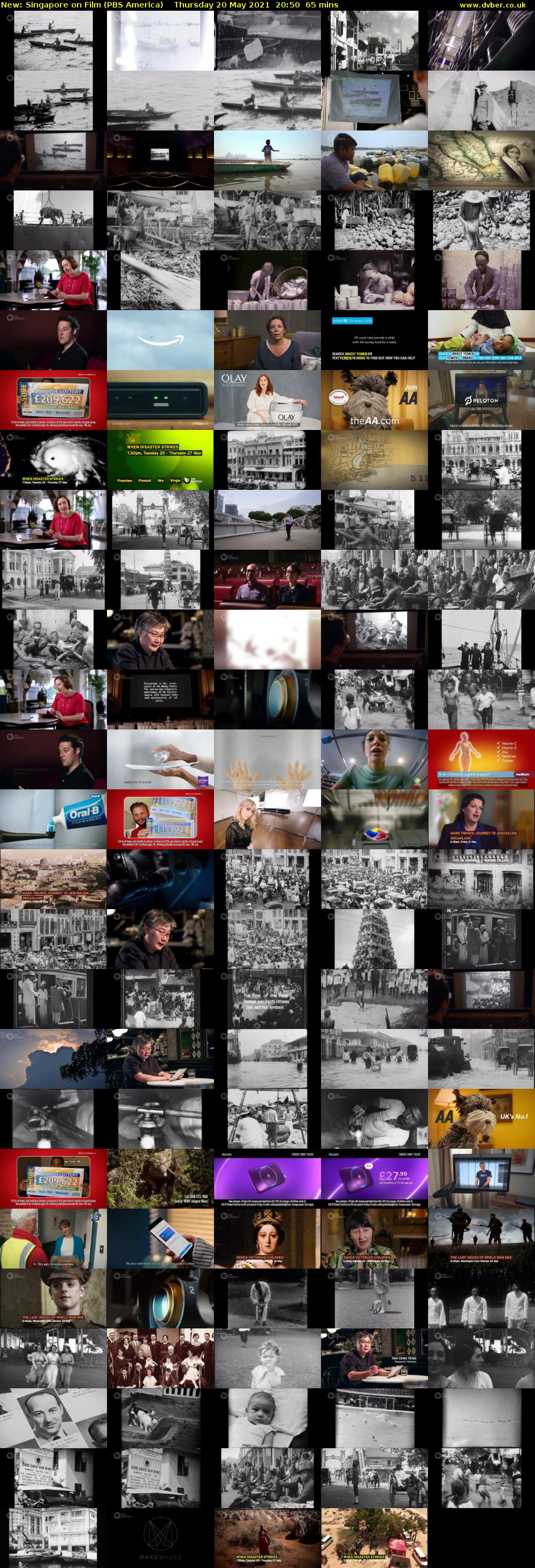 Singapore on Film (PBS America) Thursday 20 May 2021 20:50 - 21:55