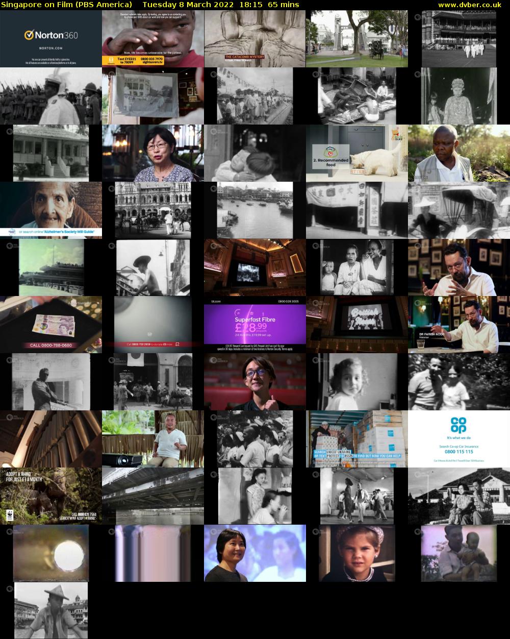 Singapore on Film (PBS America) Tuesday 8 March 2022 18:15 - 19:20