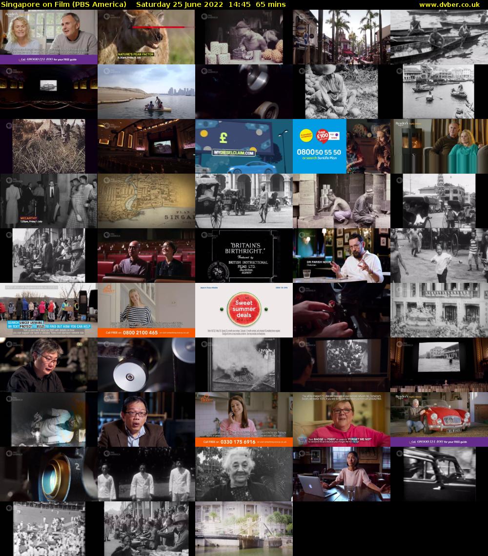 Singapore on Film (PBS America) Saturday 25 June 2022 14:45 - 15:50