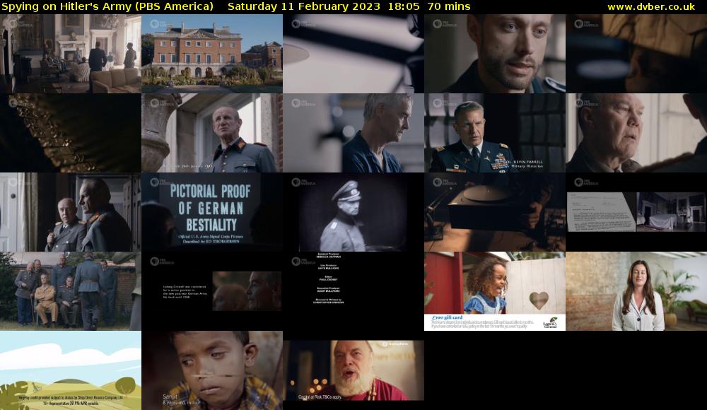 Spying on Hitler's Army (PBS America) Saturday 11 February 2023 18:05 - 19:15