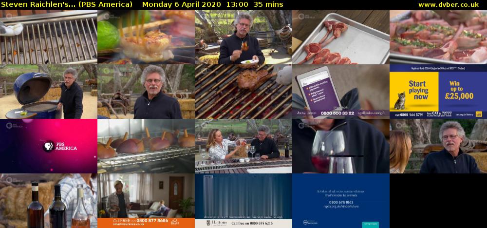 Steven Raichlen's... (PBS America) Monday 6 April 2020 13:00 - 13:35