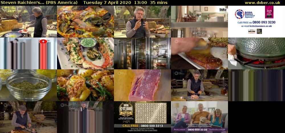 Steven Raichlen's... (PBS America) Tuesday 7 April 2020 13:00 - 13:35