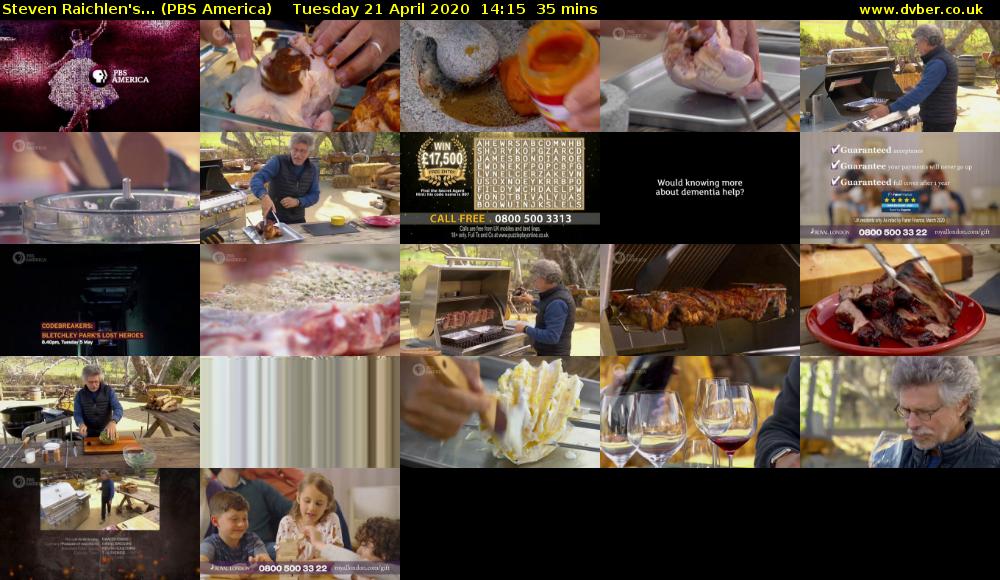 Steven Raichlen's... (PBS America) Tuesday 21 April 2020 14:15 - 14:50