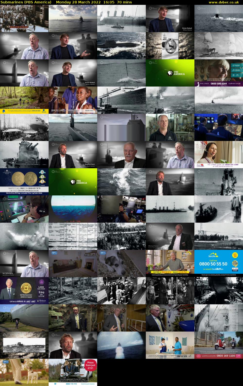 Submarines (PBS America) Monday 28 March 2022 16:05 - 17:15