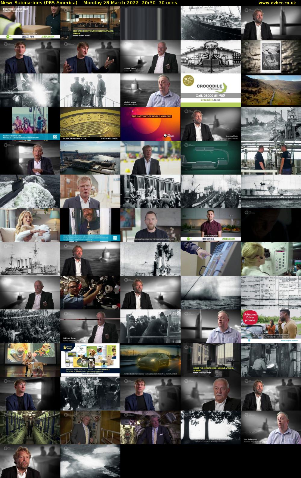 Submarines (PBS America) Monday 28 March 2022 20:30 - 21:40