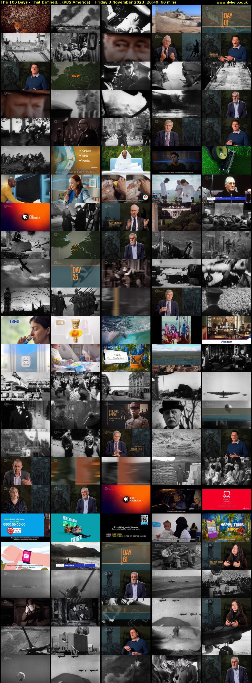 The 100 Days - That Defined... (PBS America) Friday 3 November 2023 20:40 - 21:40