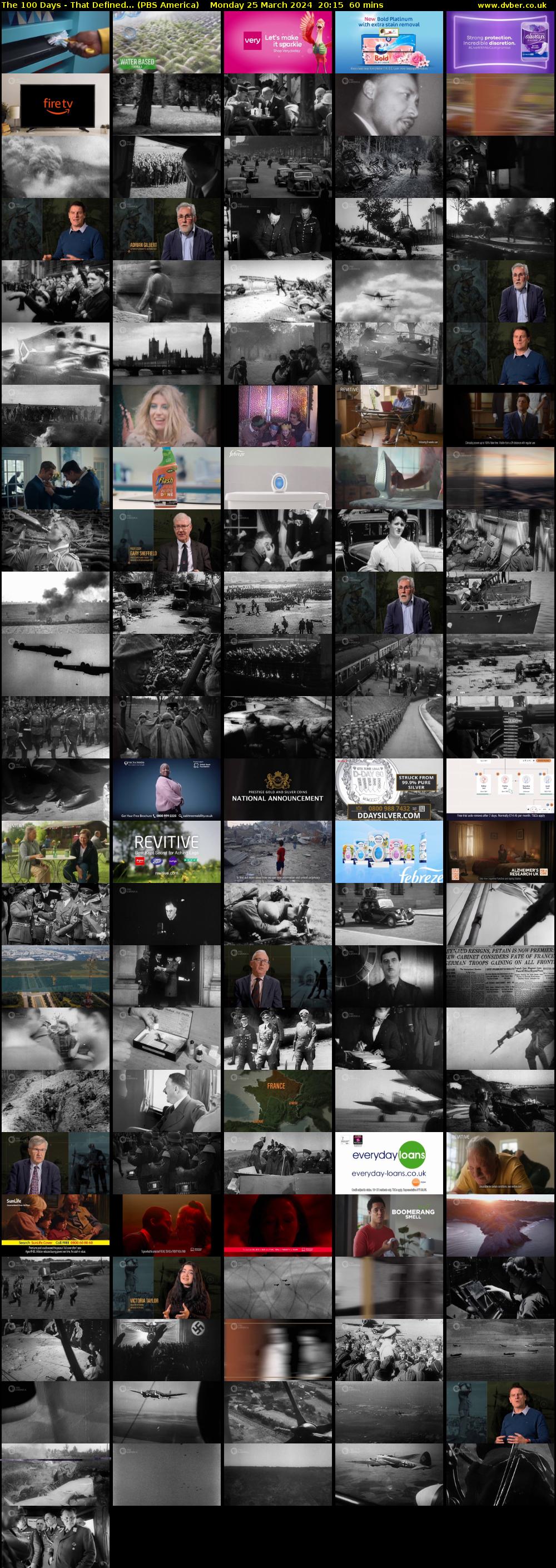 The 100 Days - That Defined... (PBS America) Monday 25 March 2024 20:15 - 21:15