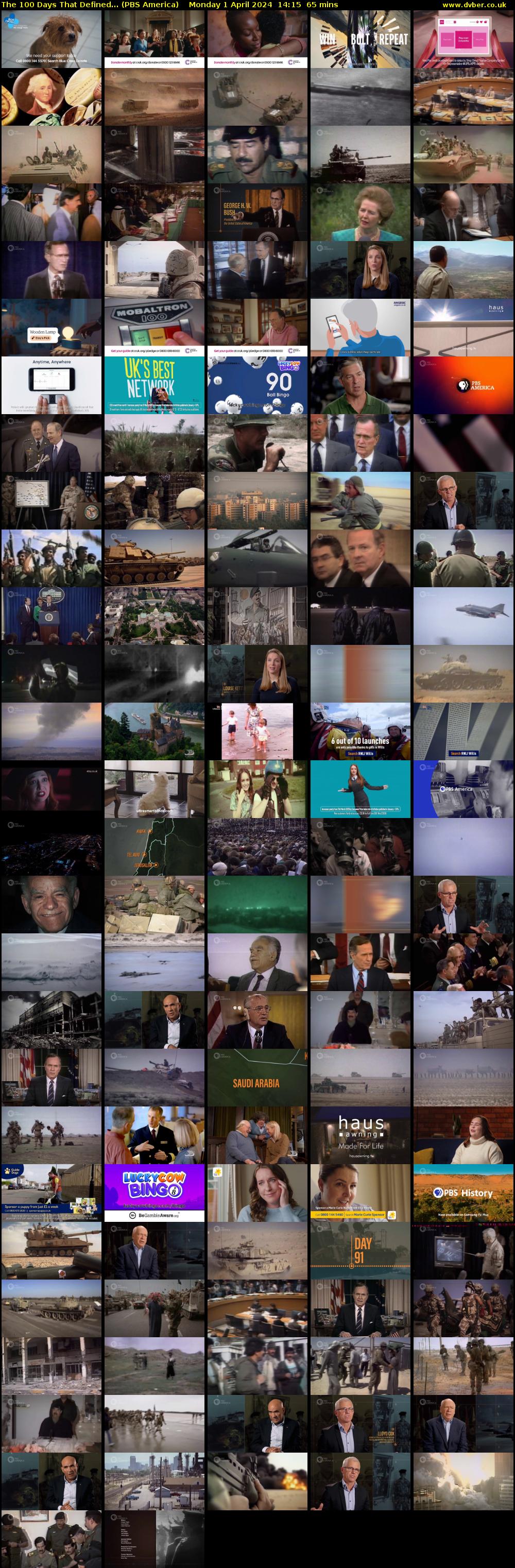 The 100 Days That Defined... (PBS America) Monday 1 April 2024 14:15 - 15:20