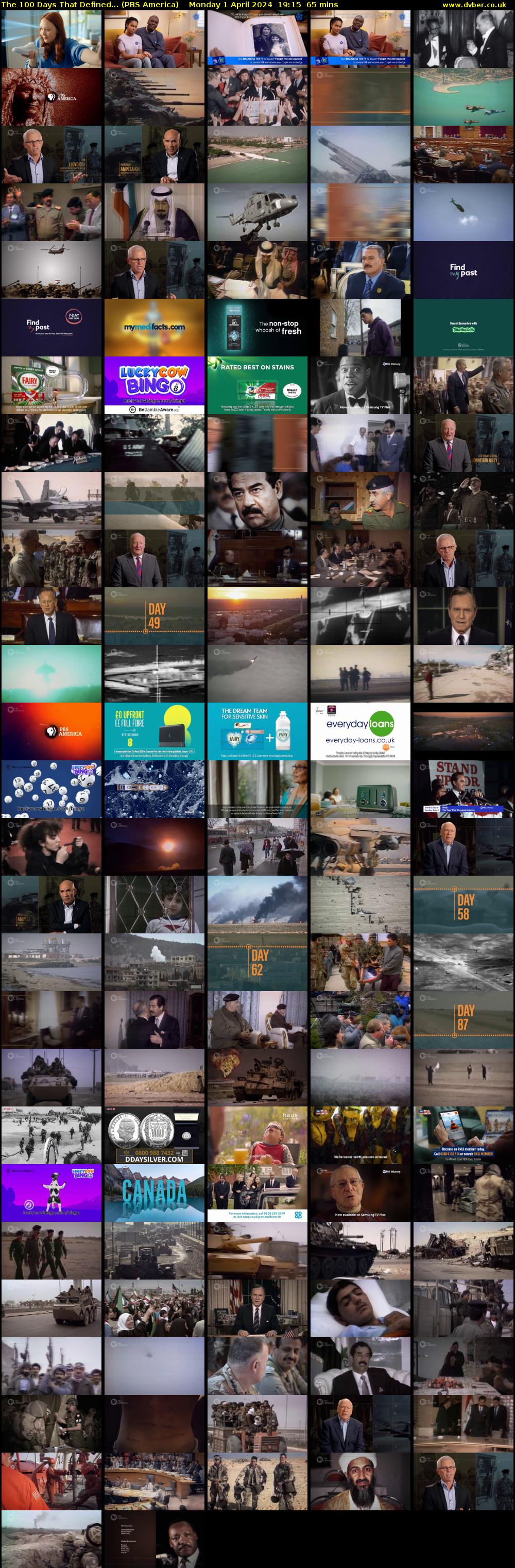 The 100 Days That Defined... (PBS America) Monday 1 April 2024 19:15 - 20:20