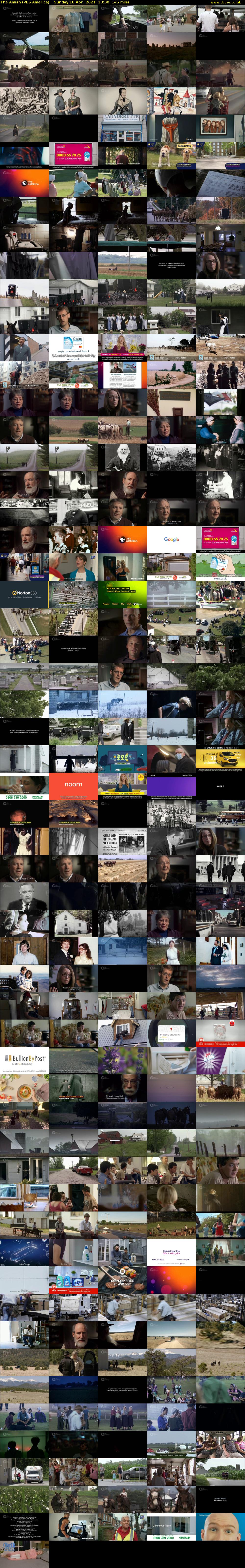 The Amish (PBS America) Sunday 18 April 2021 13:00 - 15:25