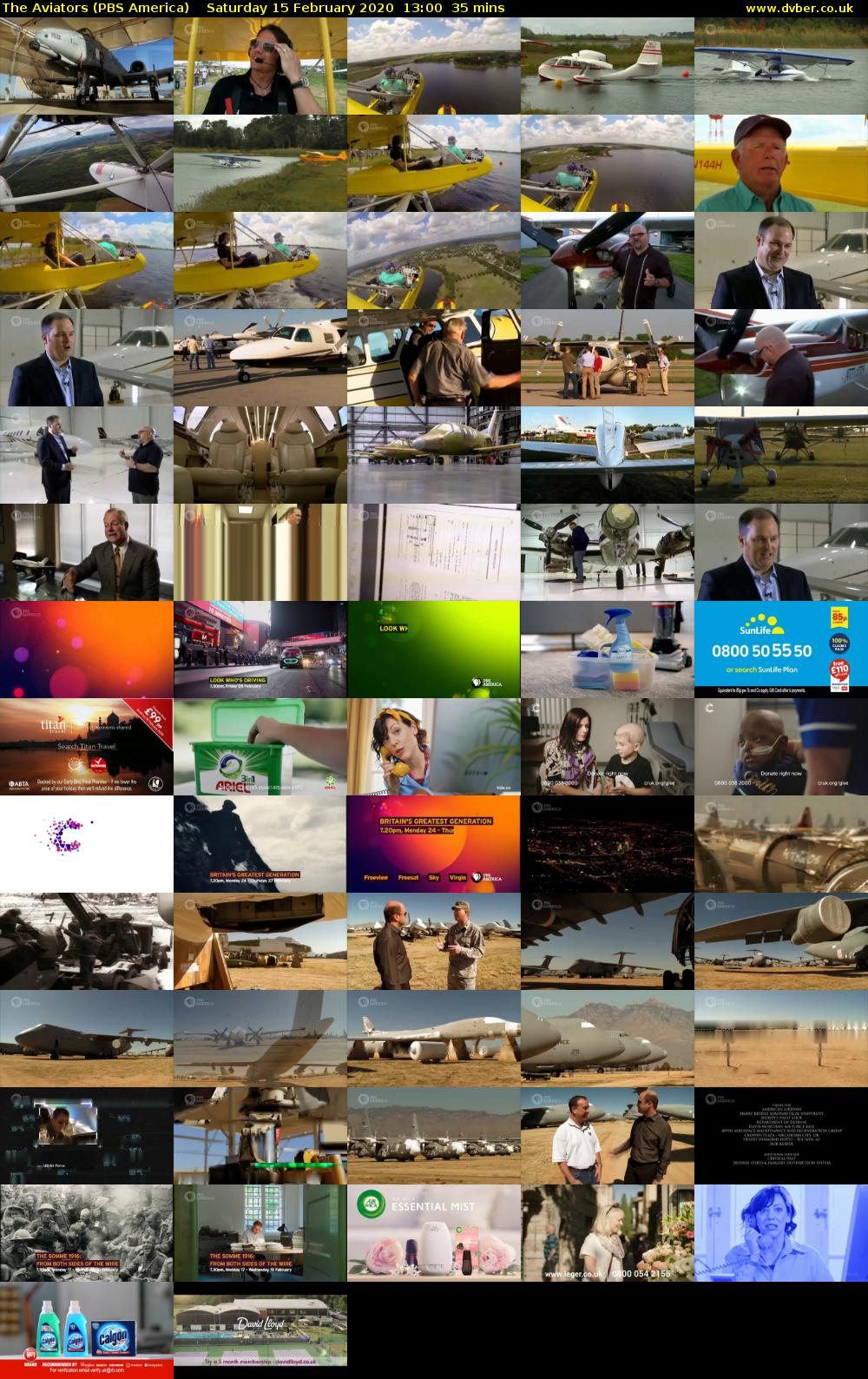 The Aviators (PBS America) Saturday 15 February 2020 13:00 - 13:35