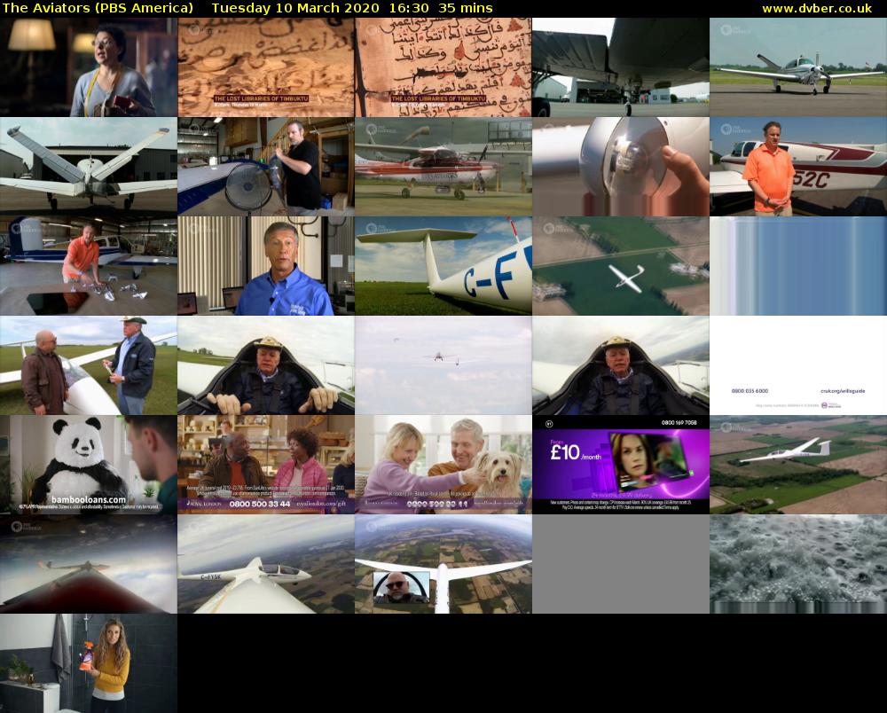 The Aviators (PBS America) Tuesday 10 March 2020 16:30 - 17:05