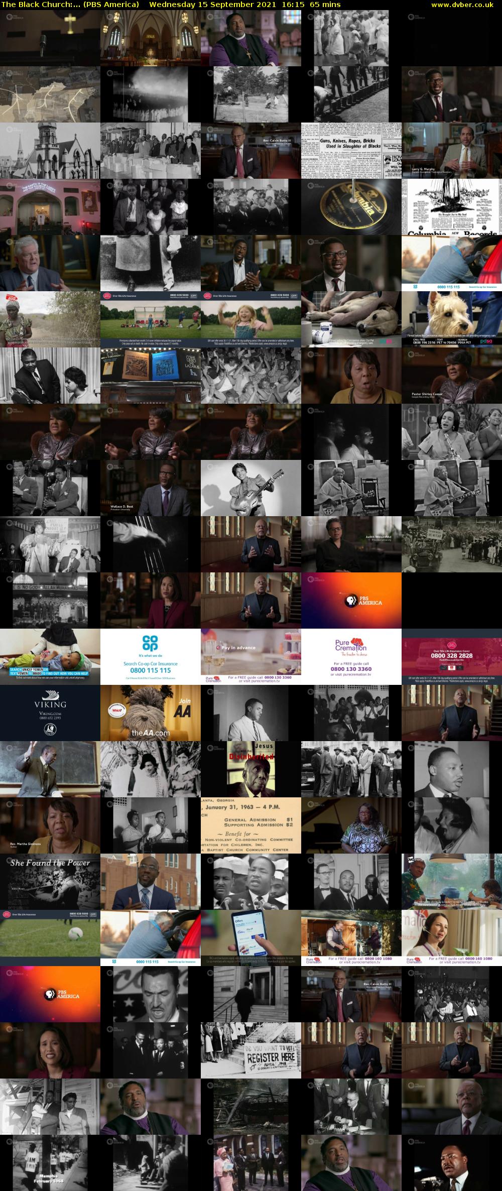 The Black Church:... (PBS America) Wednesday 15 September 2021 16:15 - 17:20