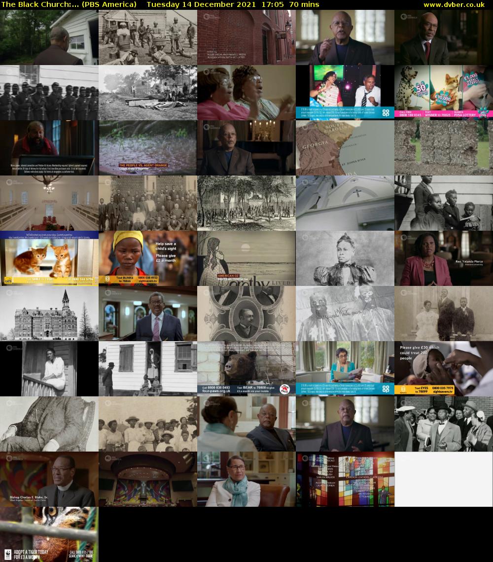 The Black Church:... (PBS America) Tuesday 14 December 2021 17:05 - 18:15