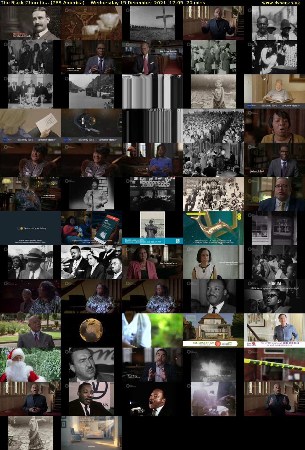 The Black Church:... (PBS America) Wednesday 15 December 2021 17:05 - 18:15