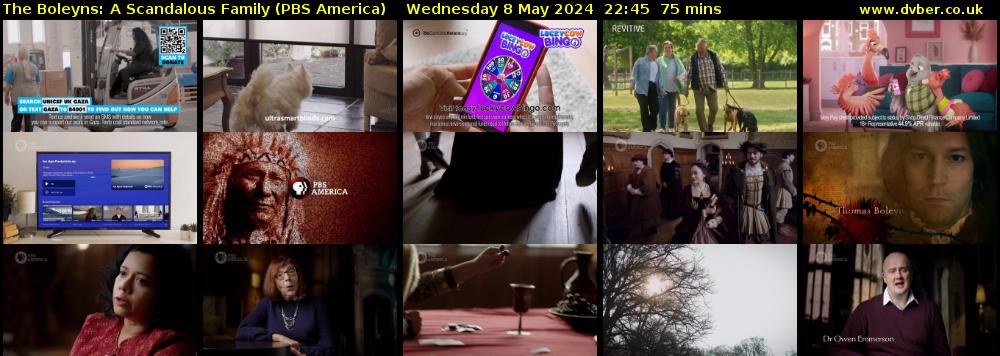 The Boleyns: A Scandalous Family (PBS America) Wednesday 8 May 2024 22:45 - 00:00