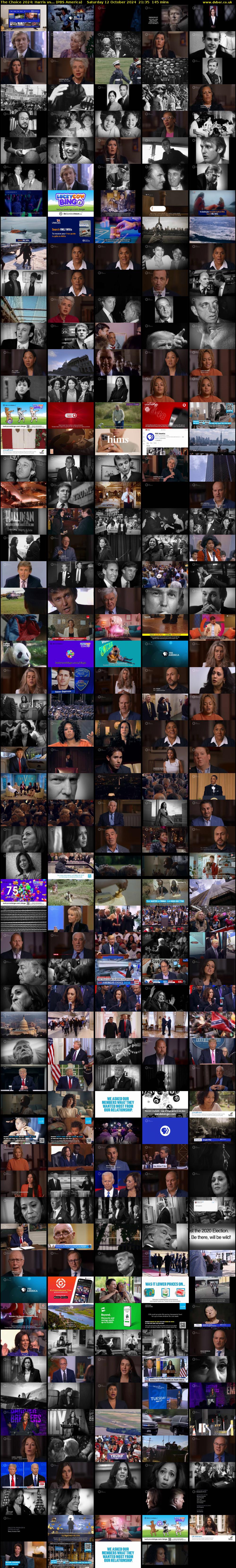 The Choice 2024: Harris vs... (PBS America) Saturday 12 October 2024 21:35 - 00:00