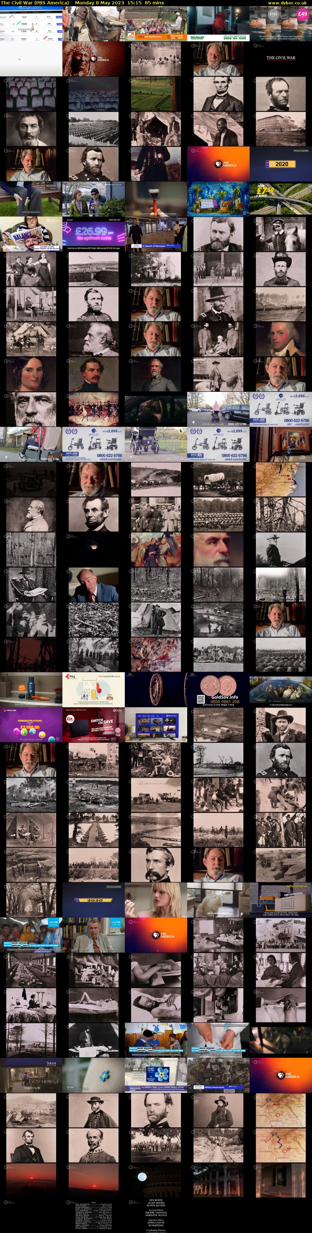 The Civil War (PBS America) Monday 8 May 2023 15:15 - 16:40