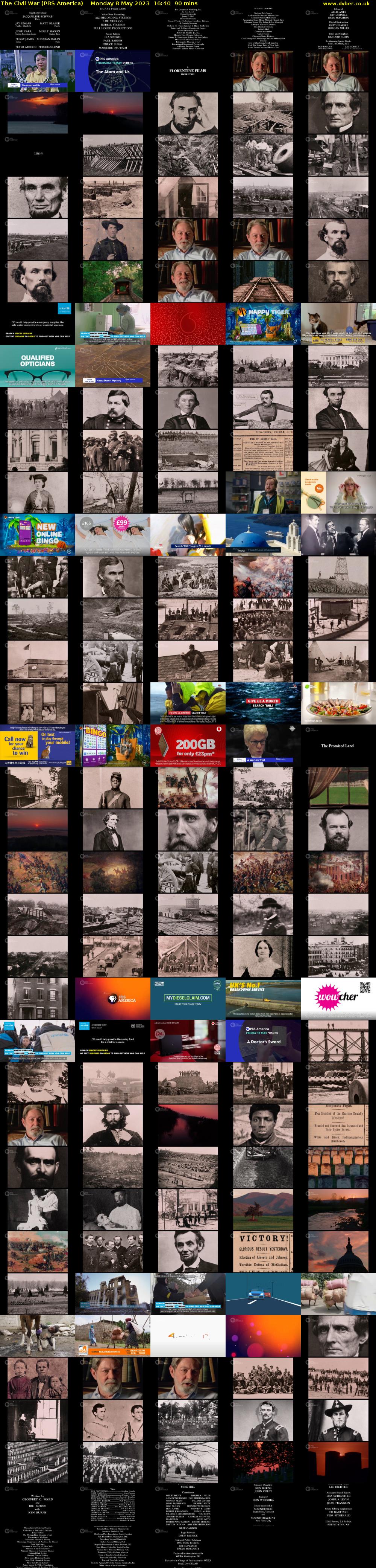 The Civil War (PBS America) Monday 8 May 2023 16:40 - 18:10