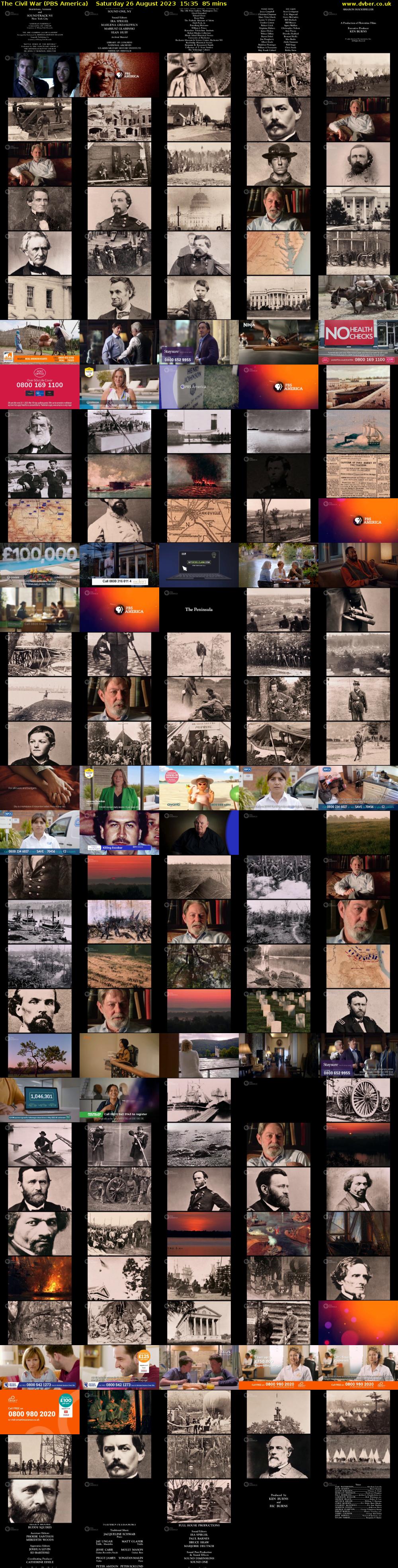 The Civil War (PBS America) Saturday 26 August 2023 15:35 - 17:00