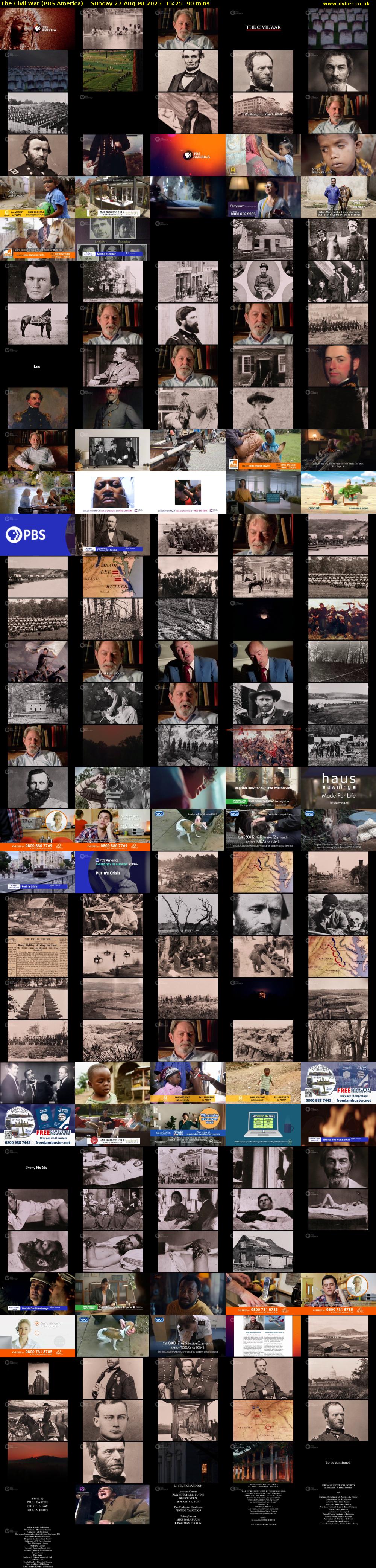 The Civil War (PBS America) Sunday 27 August 2023 15:25 - 16:55