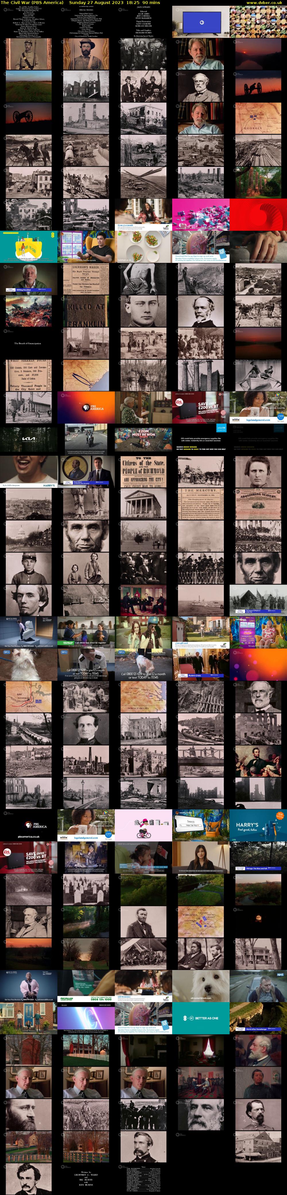 The Civil War (PBS America) Sunday 27 August 2023 18:25 - 19:55