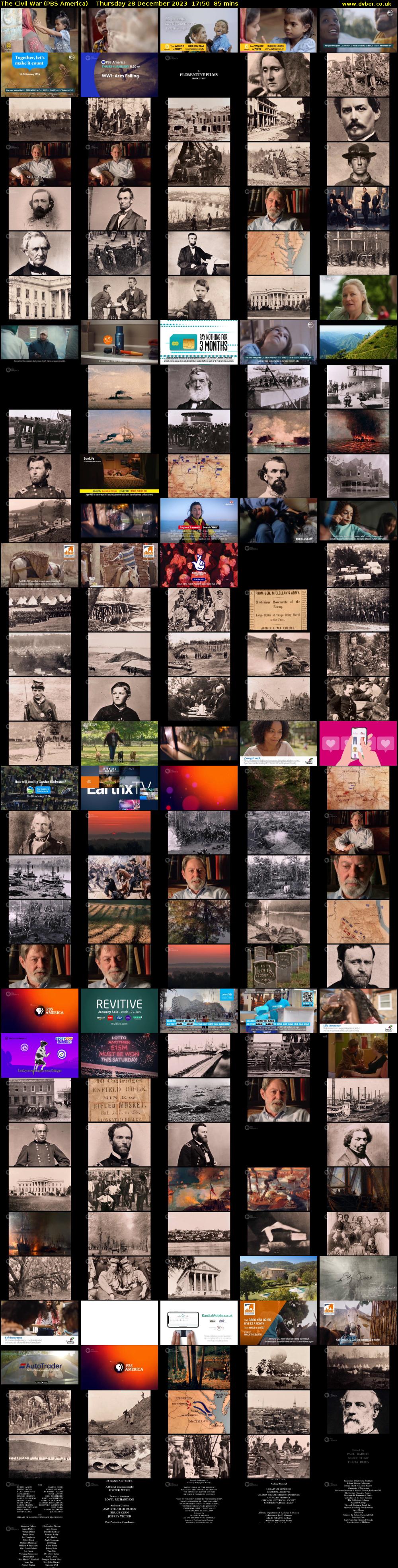 The Civil War (PBS America) Thursday 28 December 2023 17:50 - 19:15