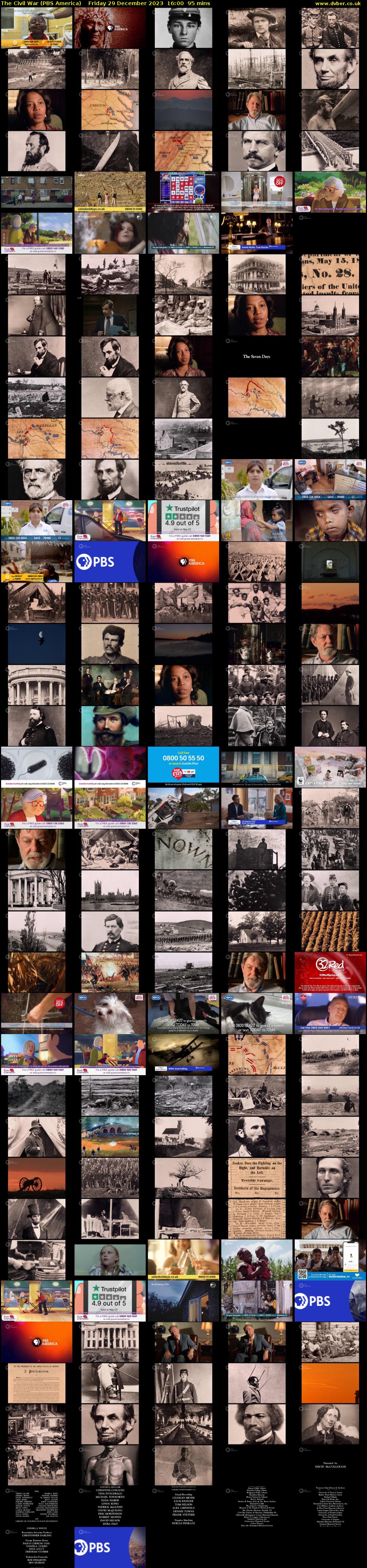 The Civil War (PBS America) Friday 29 December 2023 16:00 - 17:35