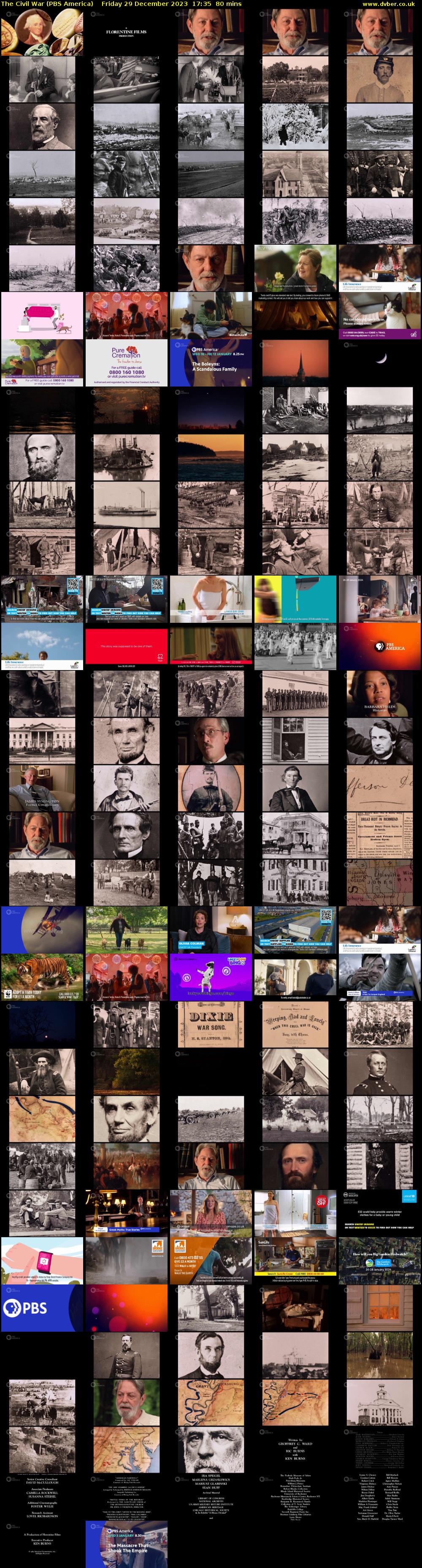 The Civil War (PBS America) Friday 29 December 2023 17:35 - 18:55