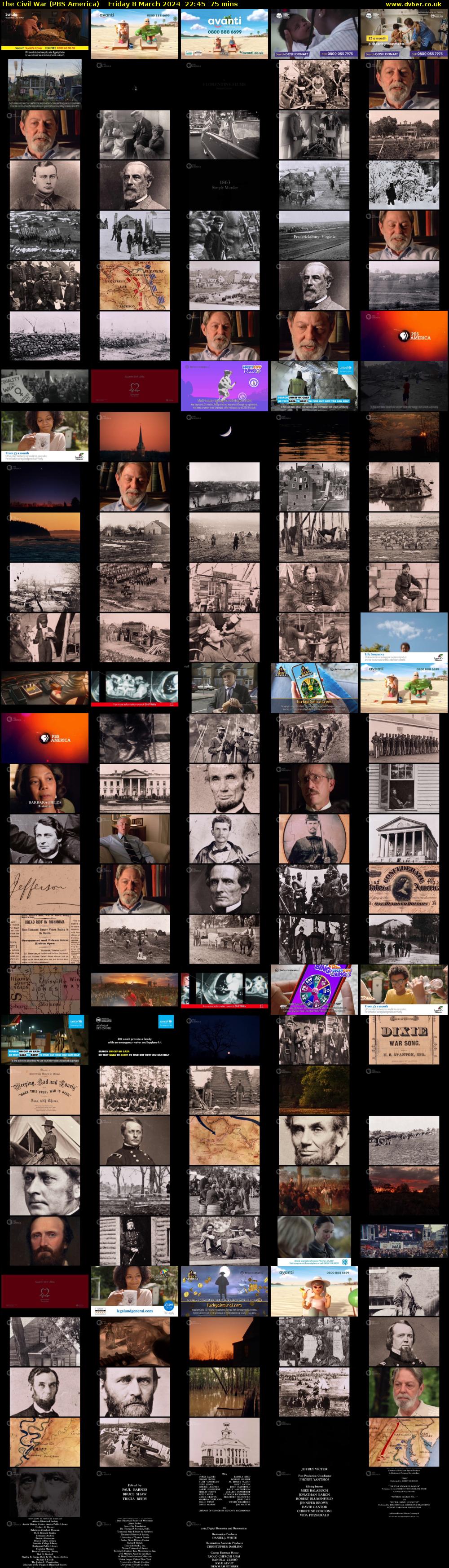 The Civil War (PBS America) Friday 8 March 2024 22:45 - 00:00