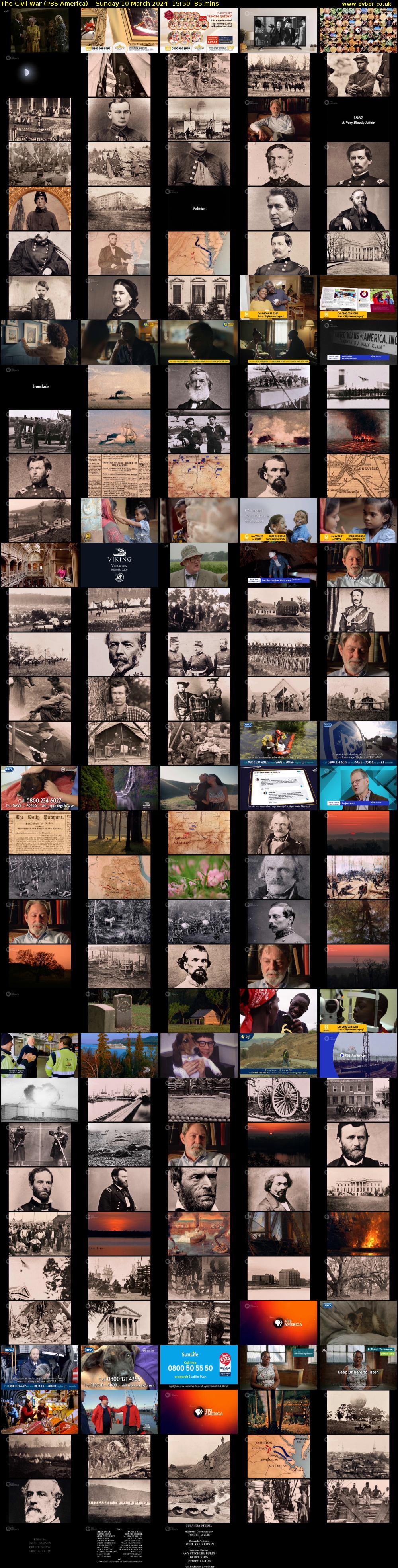 The Civil War (PBS America) Sunday 10 March 2024 15:50 - 17:15