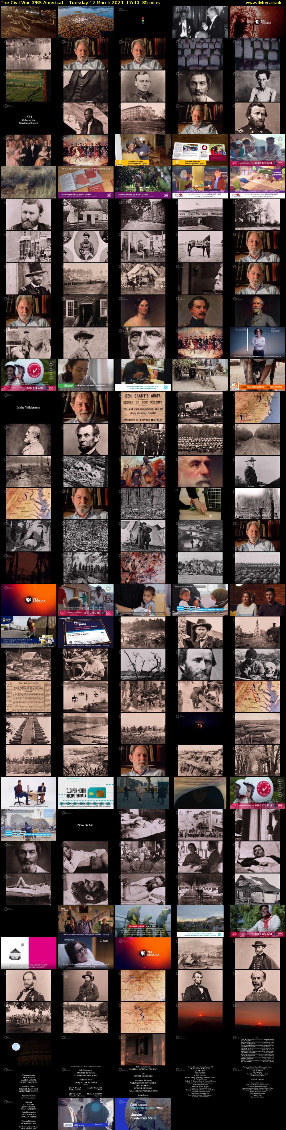 The Civil War (PBS America) Tuesday 12 March 2024 17:40 - 19:05